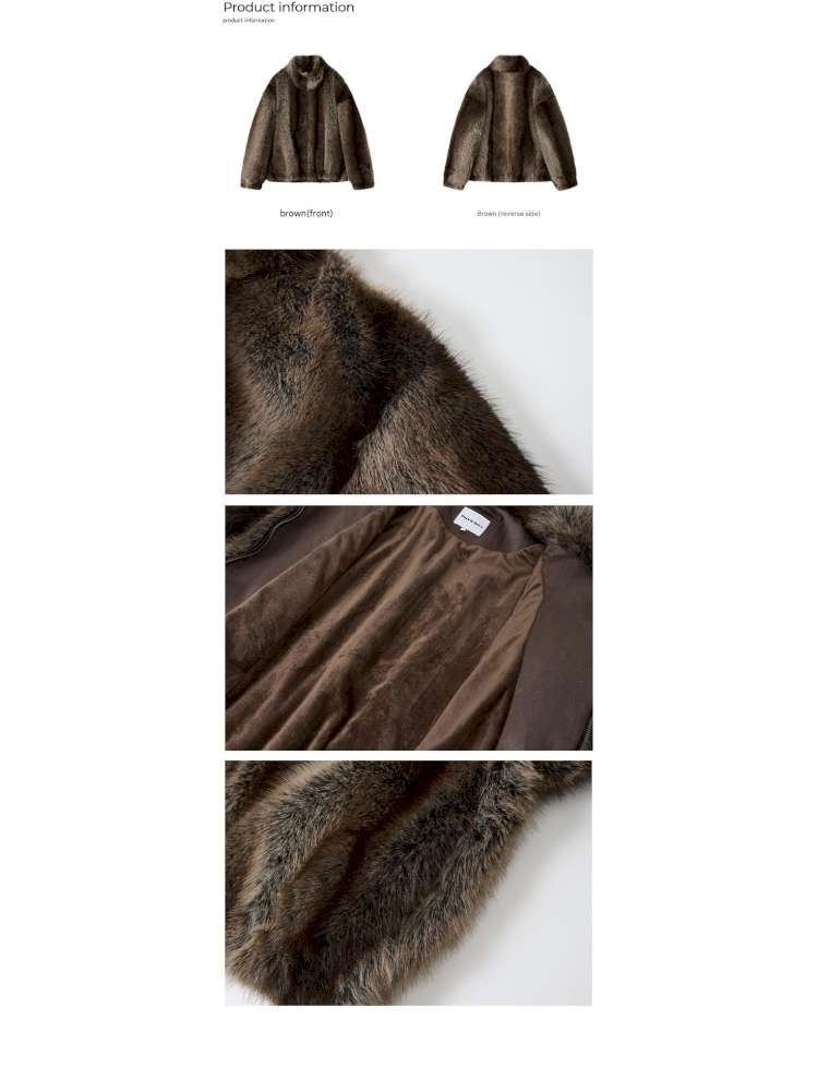 PHYS | Warm Fireplace Imitation Mink Fur Short Plush Jacket【i0000000036】