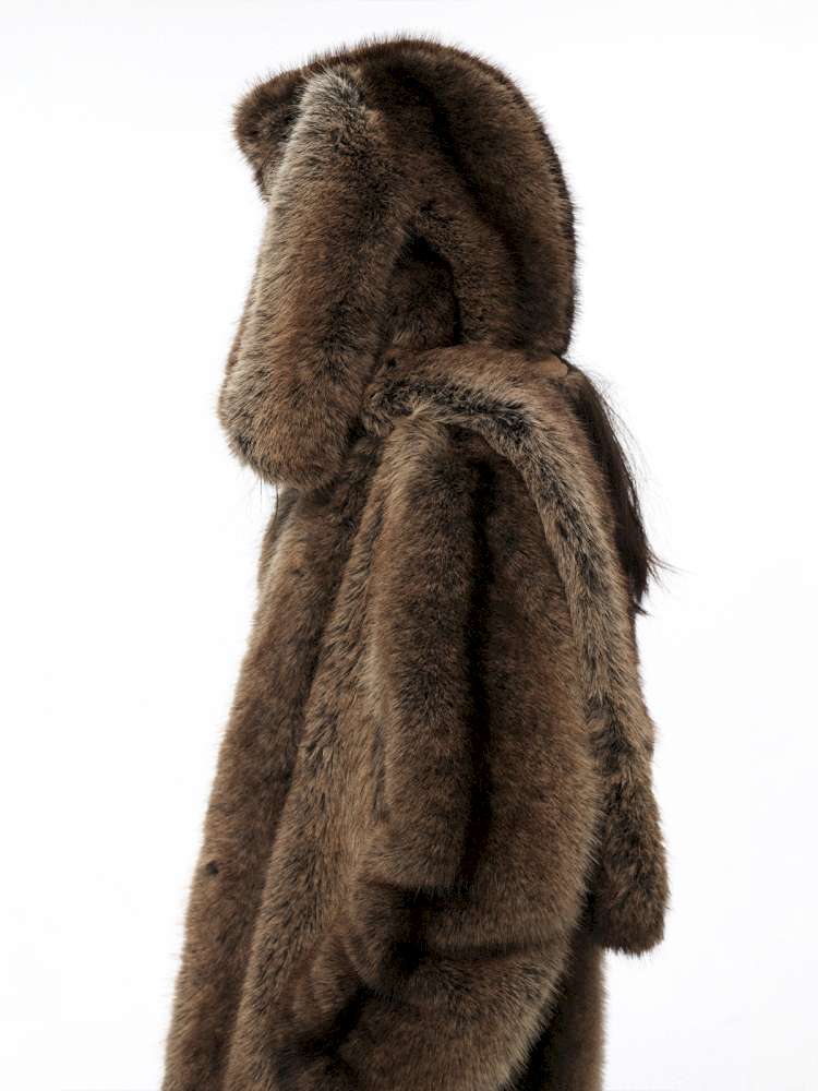 PHYS | Retro Detachable Plush Hooded Scarf【i0000000037】