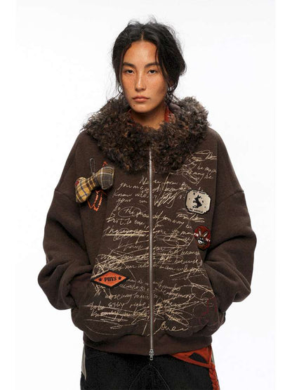 PHYS | Wool Embroidered Loose Sweatshirt【i0000000047】