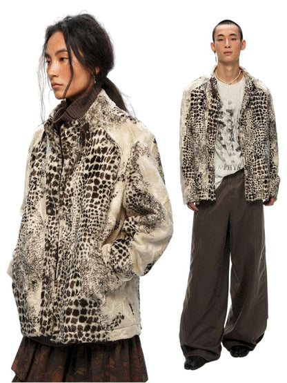 PHYS | Twilight Chant Animal Print Fur Buckle Jacket【i0000000043】