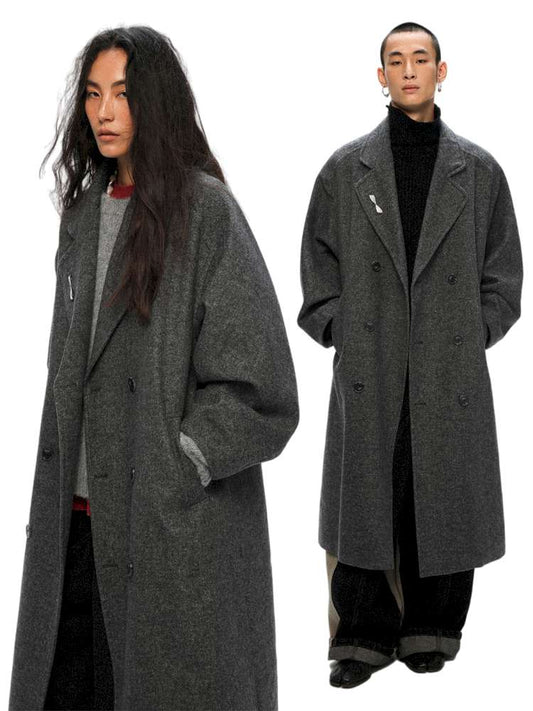 PHYS | Cocoon Double-Breasted Woolen Coat【i0000000044】