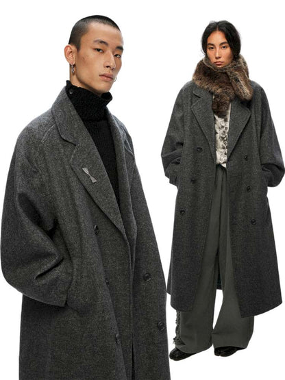 PHYS | Cocoon Double-Breasted Woolen Coat【i0000000044】