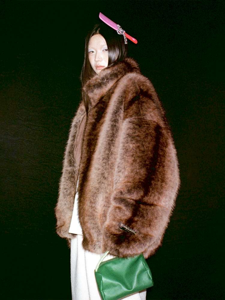 PHYS | Warm Fireplace Imitation Mink Fur Short Plush Jacket【i0000000036】