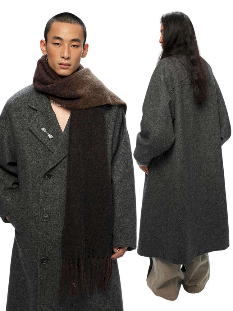 PHYS | Cocoon Double-Breasted Woolen Coat【i0000000044】