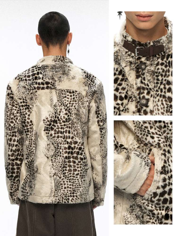 PHYS | Twilight Chant Animal Print Fur Buckle Jacket【i0000000043】