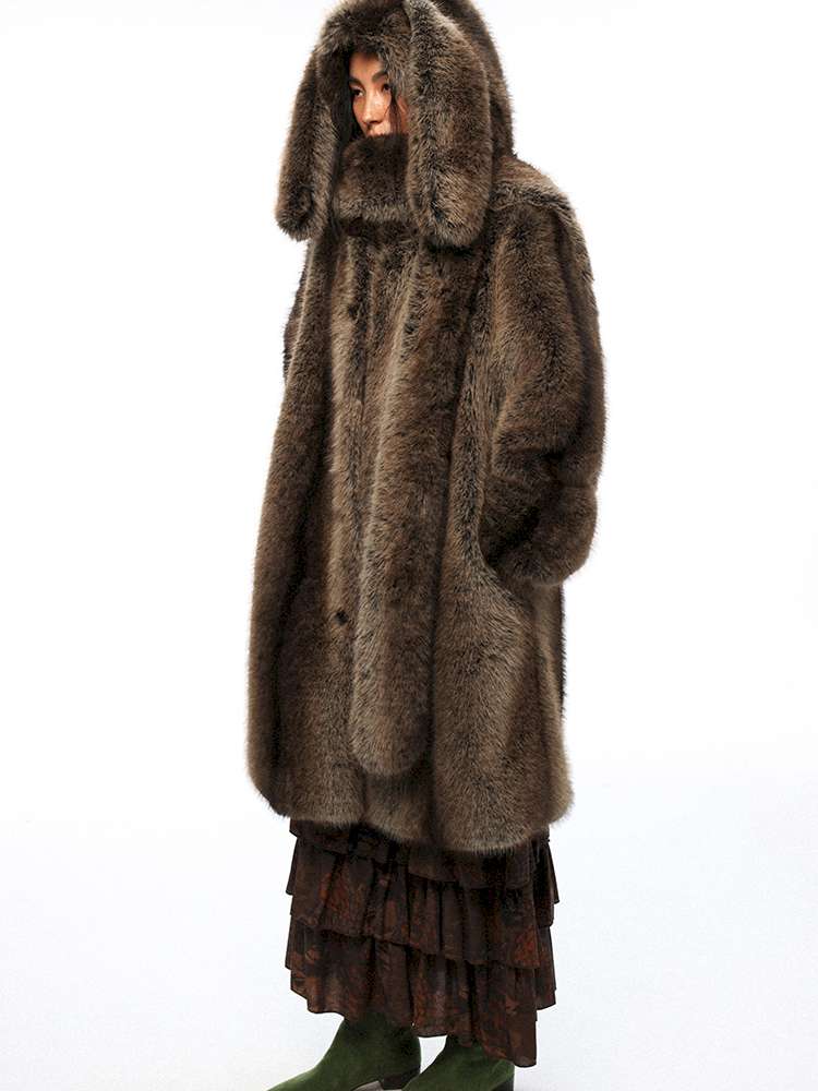 PHYS | Retro Detachable Plush Hooded Scarf【i0000000037】