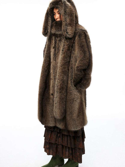 PHYS | Retro Detachable Plush Hooded Scarf【i0000000037】