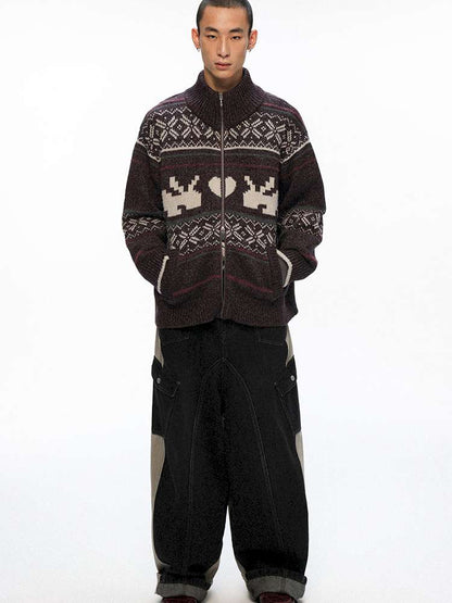 PHYS | Heater Weaving Australian Wool Rabbit Cardigan Sweater【i0000000042】