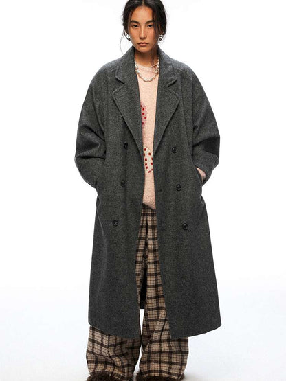 PHYS | Cocoon Double-Breasted Woolen Coat【i0000000044】