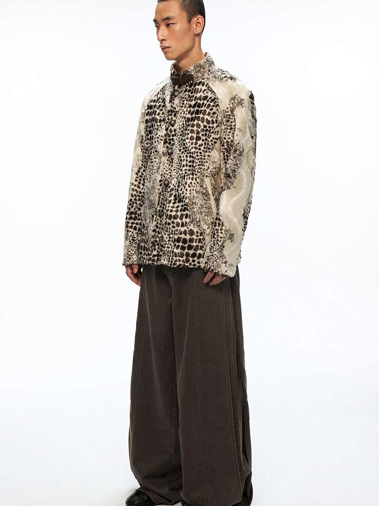 PHYS | Twilight Chant Animal Print Fur Buckle Jacket【i0000000043】