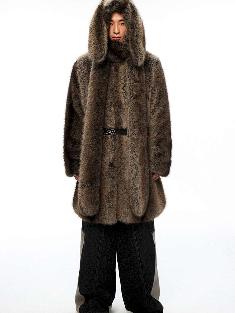 PHYS | Retro Detachable Plush Hooded Scarf【i0000000037】