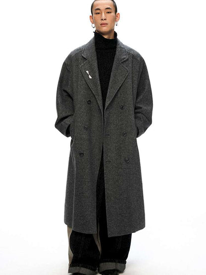 PHYS | Cocoon Double-Breasted Woolen Coat【i0000000044】
