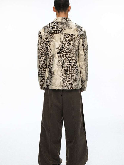 PHYS | Twilight Chant Animal Print Fur Buckle Jacket【i0000000043】