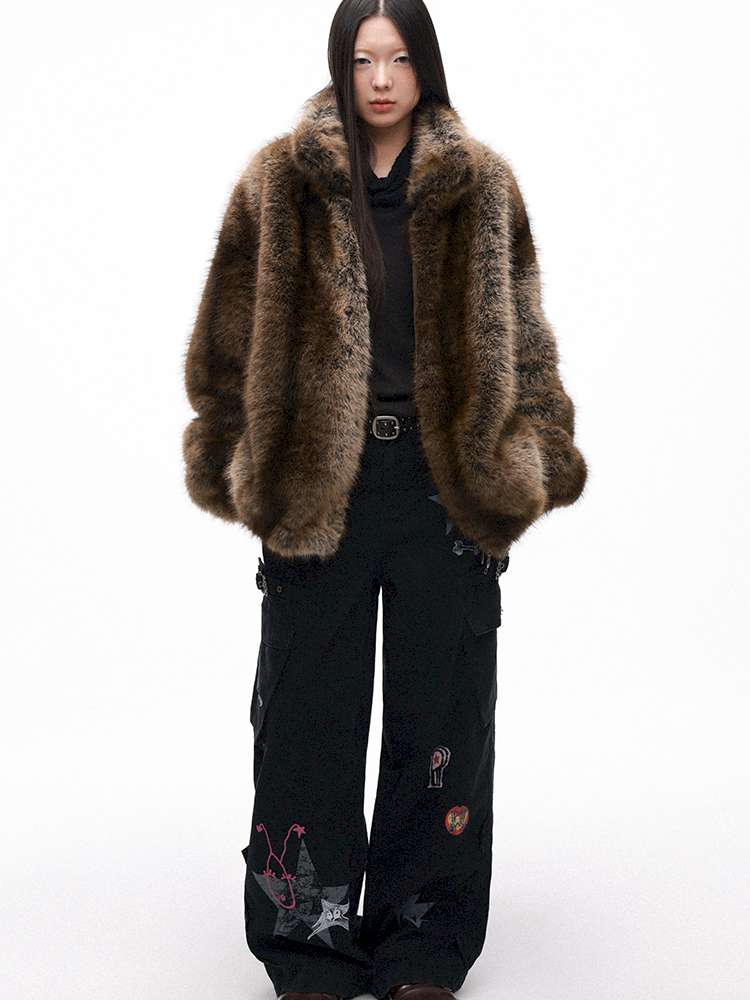 PHYS | Warm Fireplace Imitation Mink Fur Short Plush Jacket【i0000000036】
