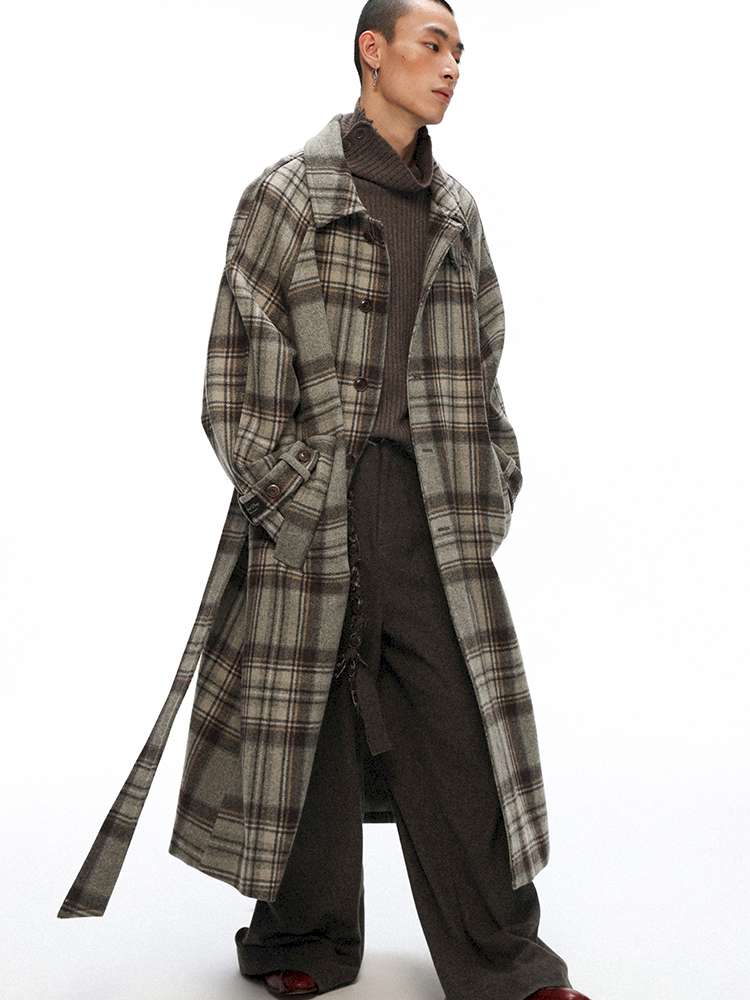 PHYS | Waist Splicing Lace-Up Woolen Casual Pants【i0000000041】