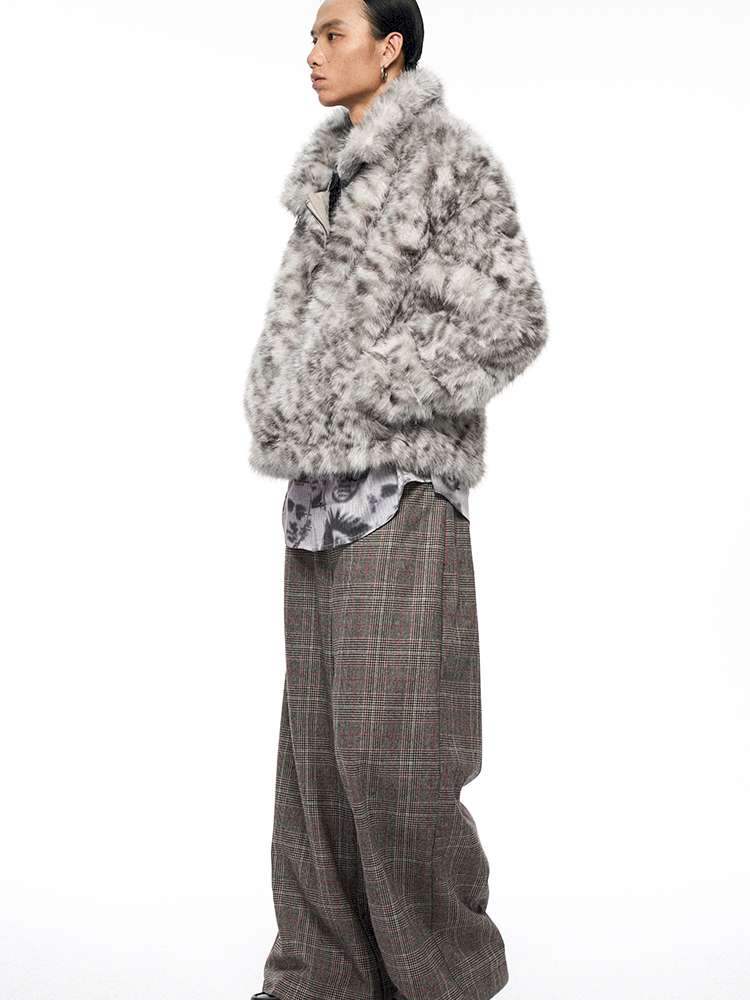 PHYS | Retro Fluffy Soft Warm Leopard Plush Jacket【i0000000038】