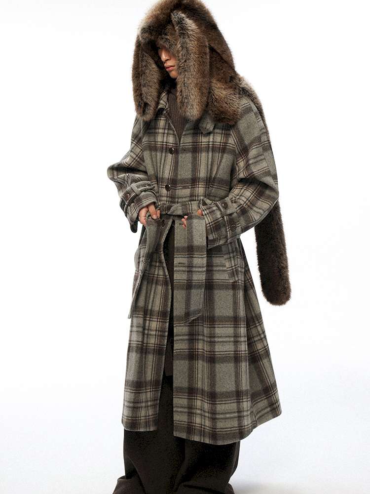 PHYS | Retro Detachable Plush Hooded Scarf【i0000000037】