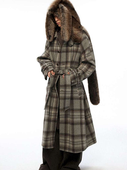 PHYS | Retro Detachable Plush Hooded Scarf【i0000000037】