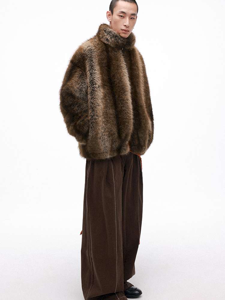 PHYS | Warm Fireplace Imitation Mink Fur Short Plush Jacket【i0000000036】