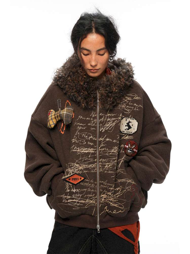 PHYS | Wool Embroidered Loose Sweatshirt【i0000000047】