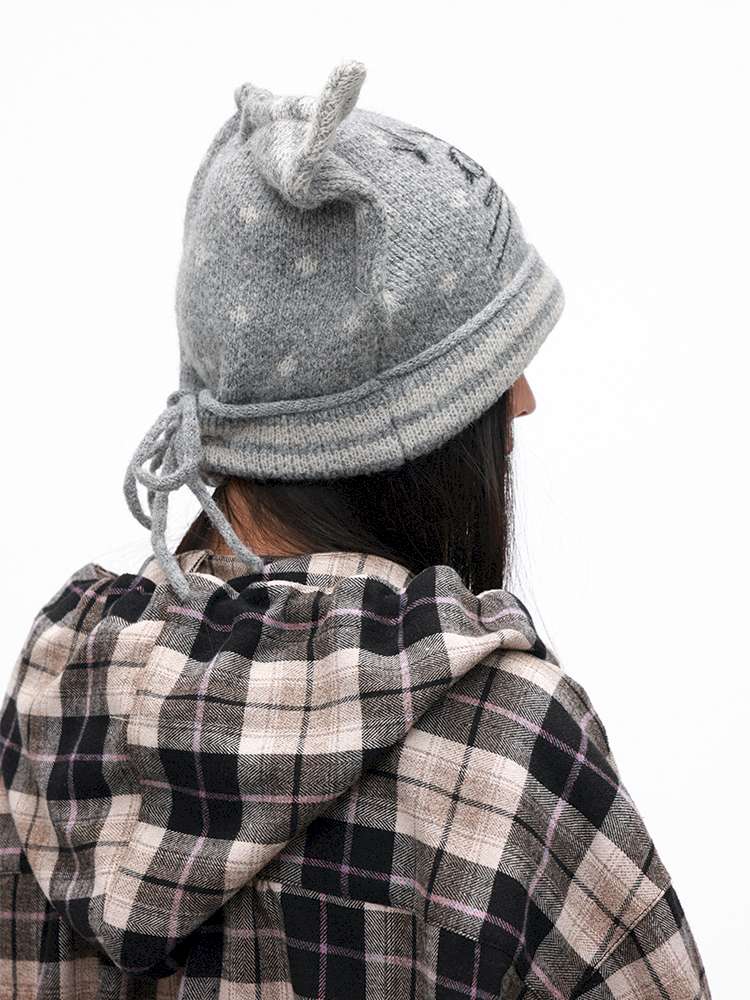 PHYS | Meow Hat Ears Golden Rice Velvet Pointed Ear Wool Hat【i0000000045】