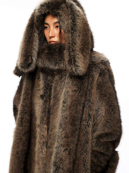 PHYS | Retro Detachable Plush Hooded Scarf【i0000000037】