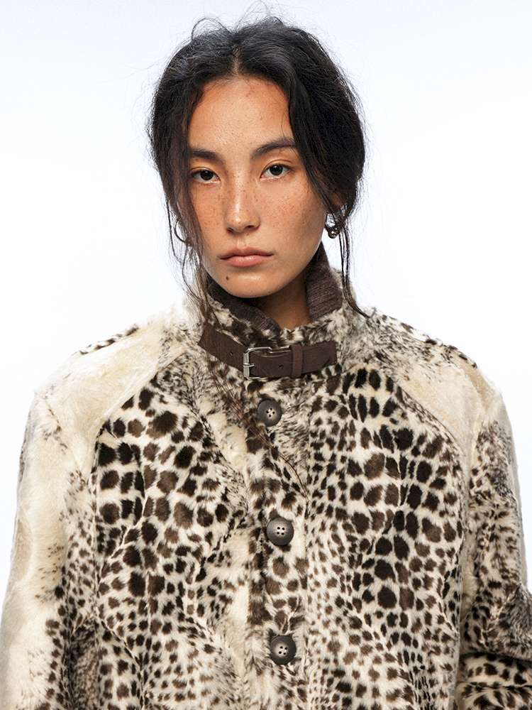 PHYS | Twilight Chant Animal Print Fur Buckle Jacket【i0000000043】