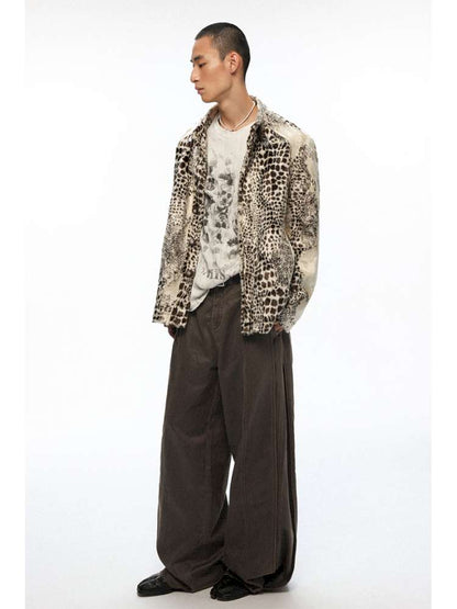 PHYS | Bard In The Wilderness Retro Distressed Loose Trousers【i0000000046】