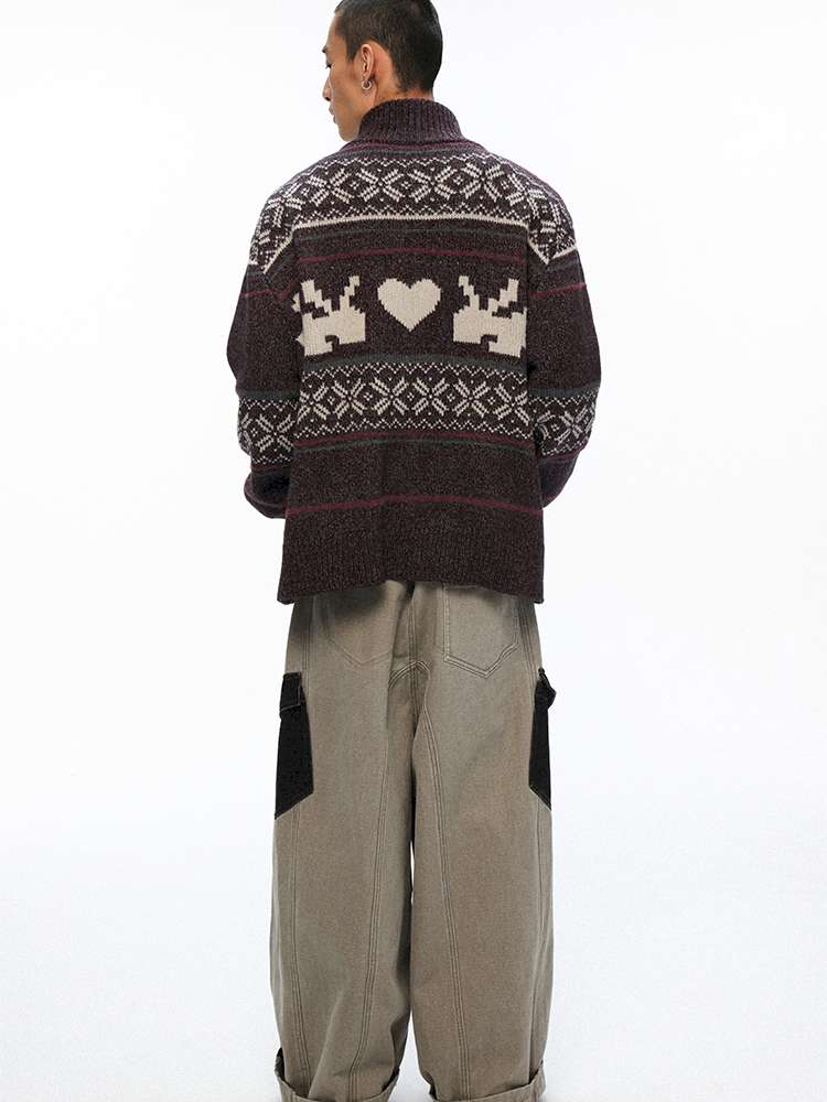 PHYS | Heater Weaving Australian Wool Rabbit Cardigan Sweater【i0000000042】