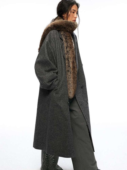 PHYS | Cocoon Double-Breasted Woolen Coat【i0000000044】