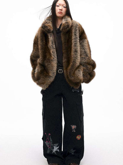 PHYS | Warm Fireplace Imitation Mink Fur Short Plush Jacket【i0000000036】