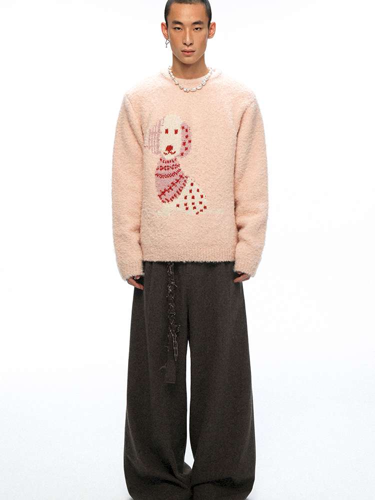 PHYS | Waist Splicing Lace-Up Woolen Casual Pants【i0000000041】