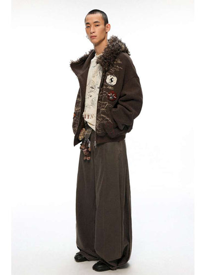 PHYS | Bard In The Wilderness Retro Distressed Loose Trousers【i0000000046】