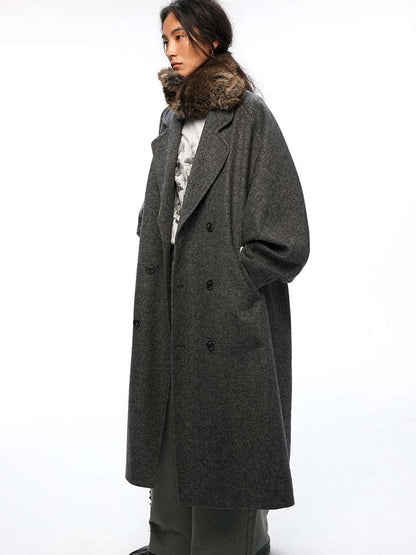 PHYS | Cocoon Double-Breasted Woolen Coat【i0000000044】