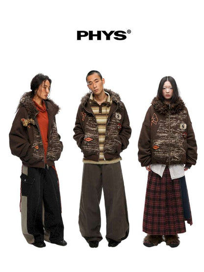 PHYS | Wool Embroidered Loose Sweatshirt【i0000000047】