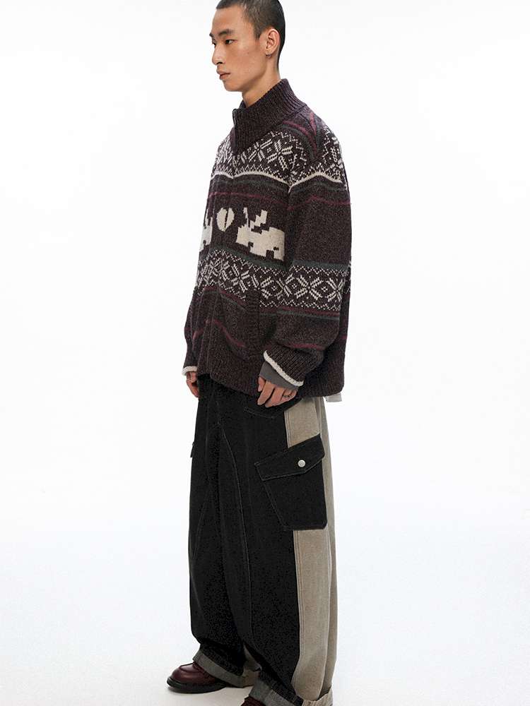 PHYS | Heater Weaving Australian Wool Rabbit Cardigan Sweater【i0000000042】