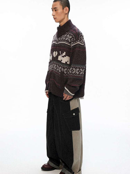 PHYS | Heater Weaving Australian Wool Rabbit Cardigan Sweater【i0000000042】