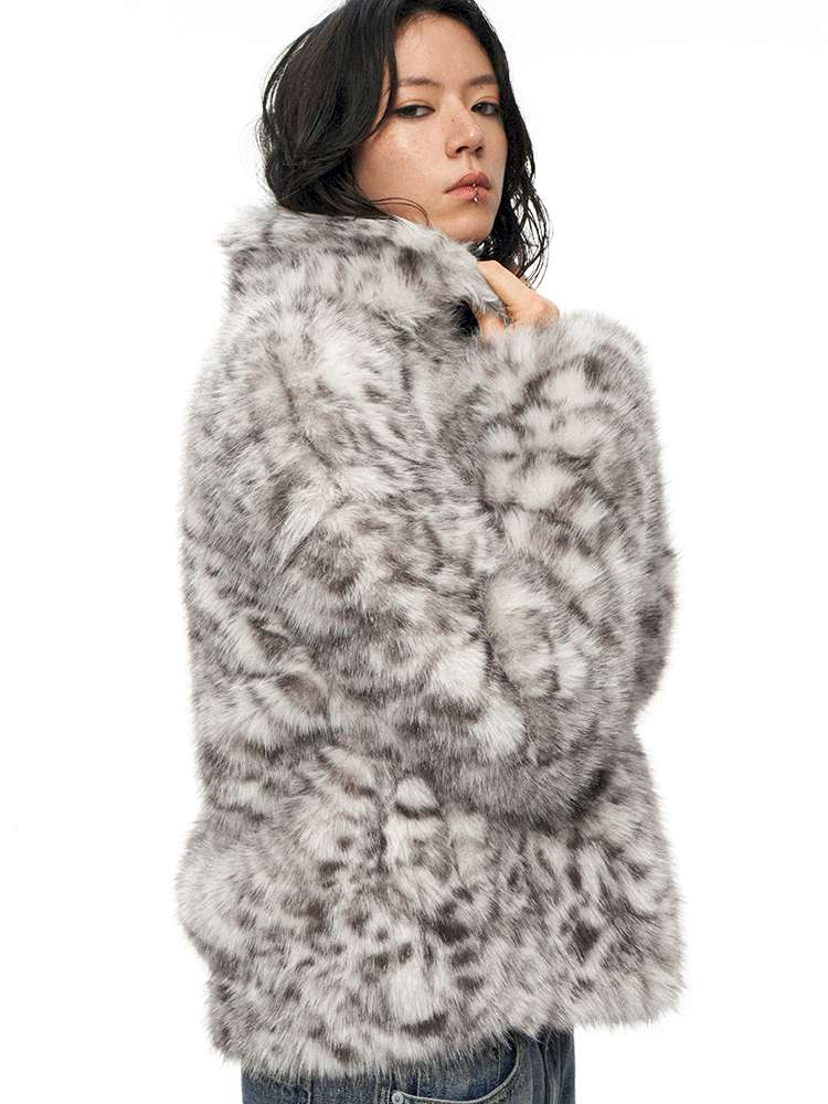 PHYS | Retro Fluffy Soft Warm Leopard Plush Jacket【i0000000038】