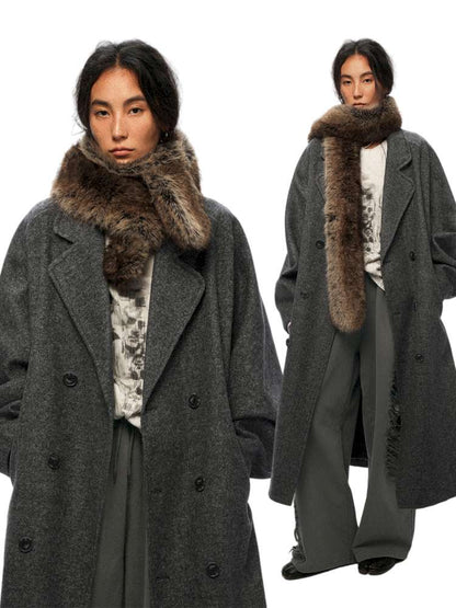 PHYS | Retro Detachable Plush Hooded Scarf【i0000000037】