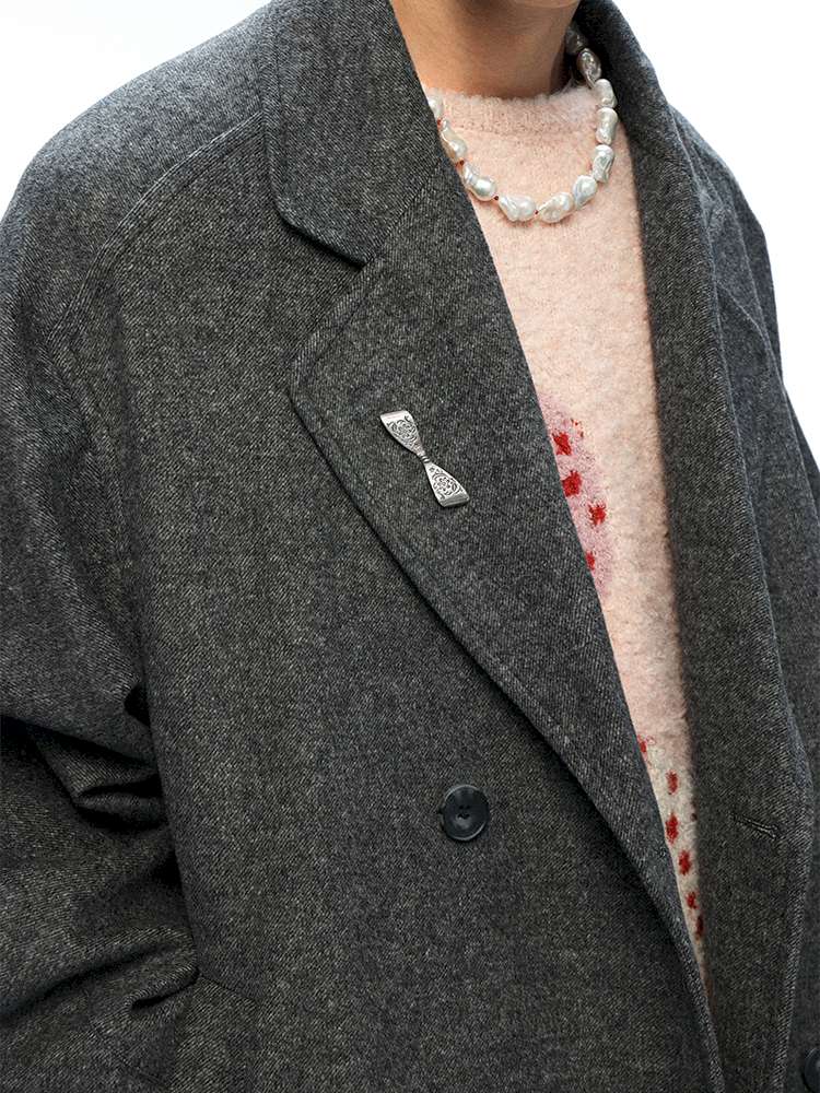 PHYS | Cocoon Double-Breasted Woolen Coat【i0000000044】