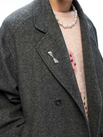 PHYS | Cocoon Double-Breasted Woolen Coat【i0000000044】