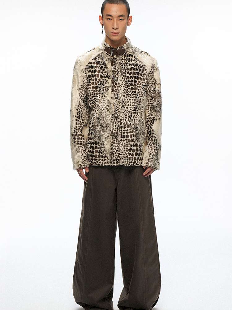 PHYS | Twilight Chant Animal Print Fur Buckle Jacket【i0000000043】