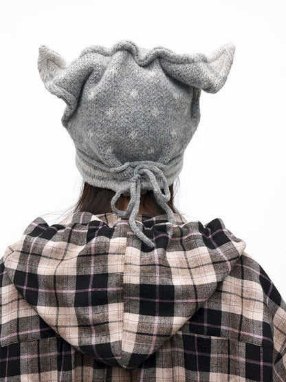 PHYS | Meow Hat Ears Golden Rice Velvet Pointed Ear Wool Hat【i0000000045】