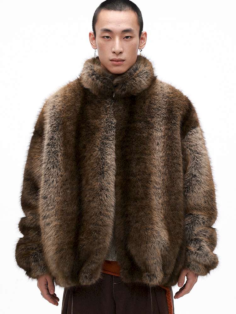 PHYS | Warm Fireplace Imitation Mink Fur Short Plush Jacket【i0000000036】