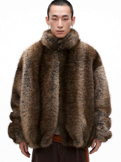 PHYS | Warm Fireplace Imitation Mink Fur Short Plush Jacket【i0000000036】