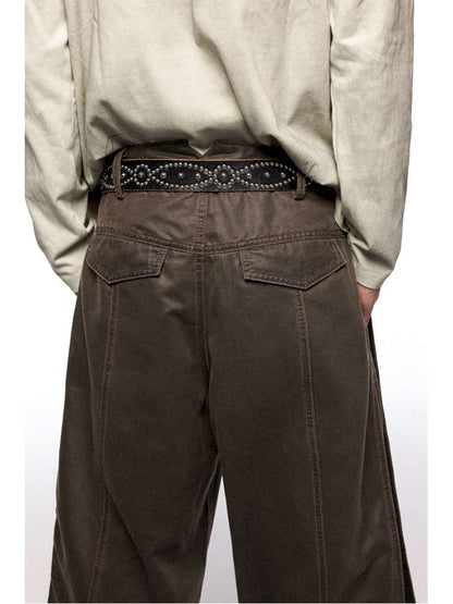 PHYS | Bard In The Wilderness Retro Distressed Loose Trousers【i0000000046】