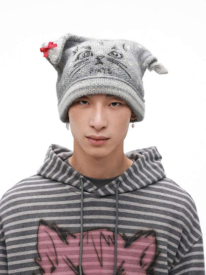 PHYS | Meow Hat Ears Golden Rice Velvet Pointed Ear Wool Hat【i0000000045】