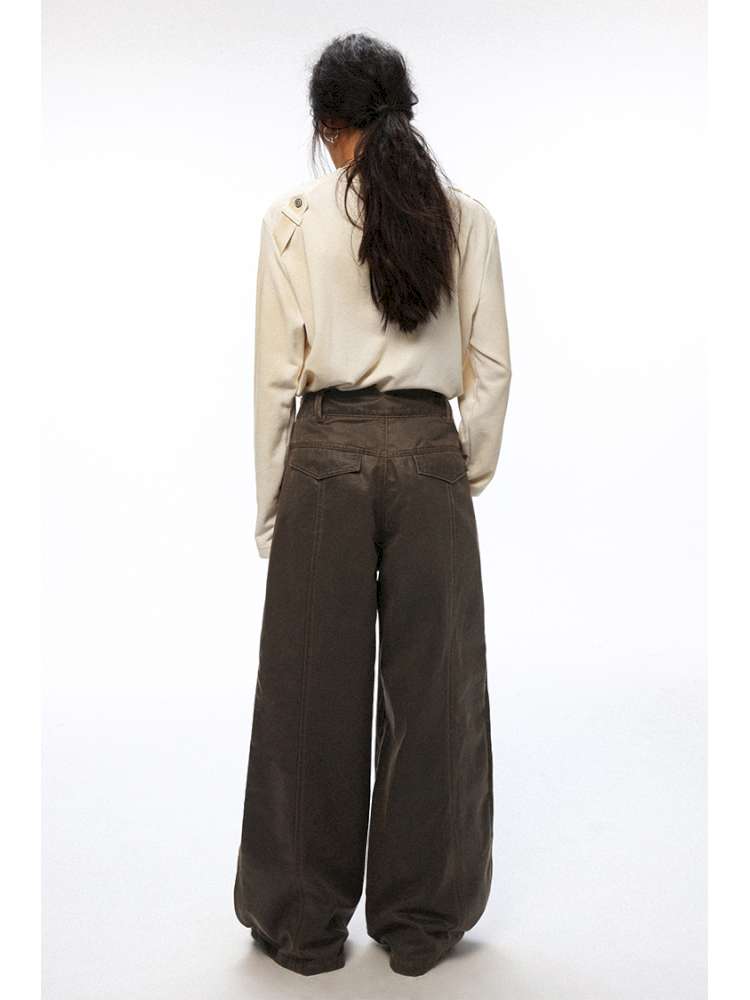 PHYS | Bard In The Wilderness Retro Distressed Loose Trousers【i0000000046】