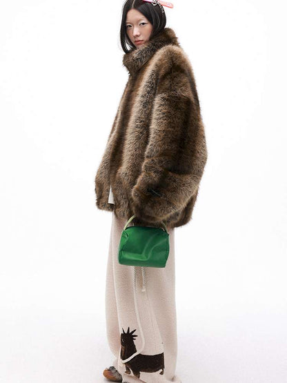 PHYS | Warm Fireplace Imitation Mink Fur Short Plush Jacket【i0000000036】