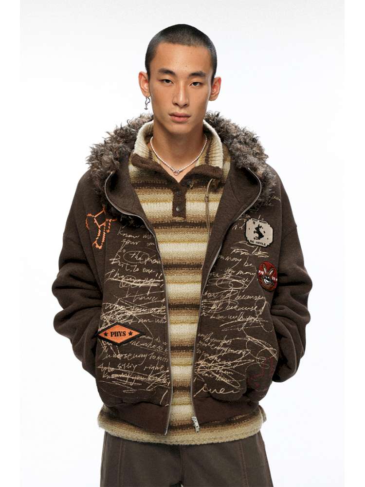 PHYS | Wool Embroidered Loose Sweatshirt【i0000000047】